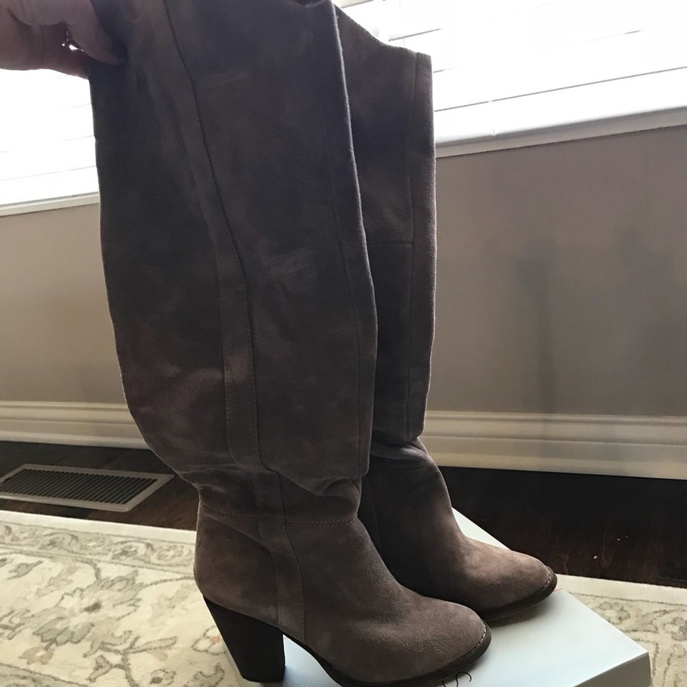 Sole Society over the knee suede boots.
